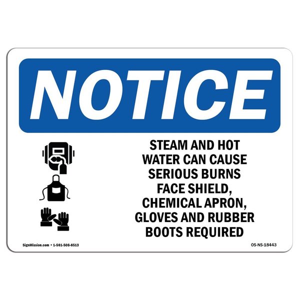 Signmission OSHA Sign, Steam And Hot Water Can Cause W/, 5in X 3.5in Decal, 10PK, 5" W, 3.5" H, Landscape, PK10 OS-NS-D-35-L-18443-10PK